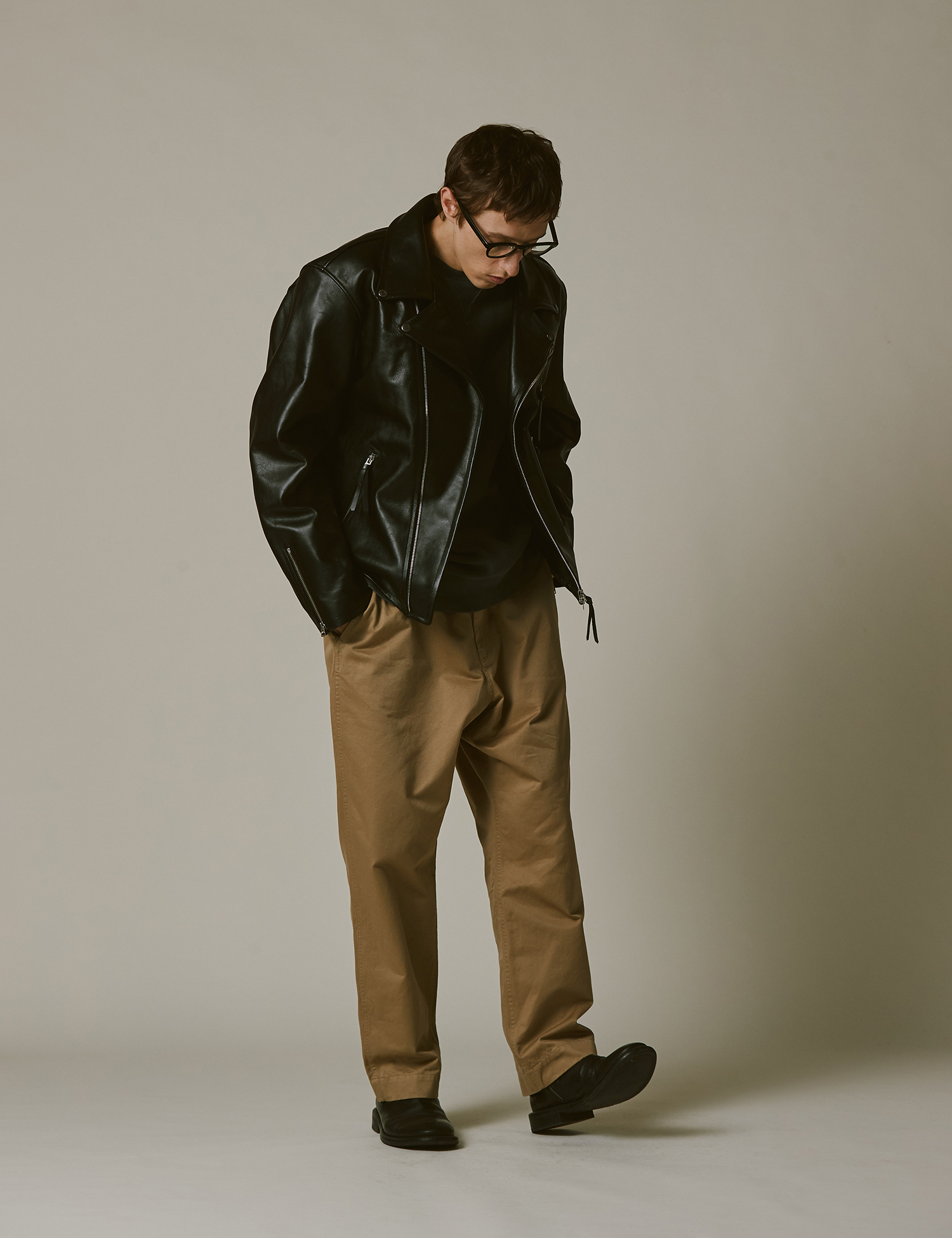 MUSINSA公式 | NAMERCLOTHING D-POCKET DOUBLE RIDER BLACK